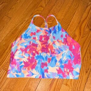 Old Navy Active Crop Tank | Floral Halter Top / Size XL
